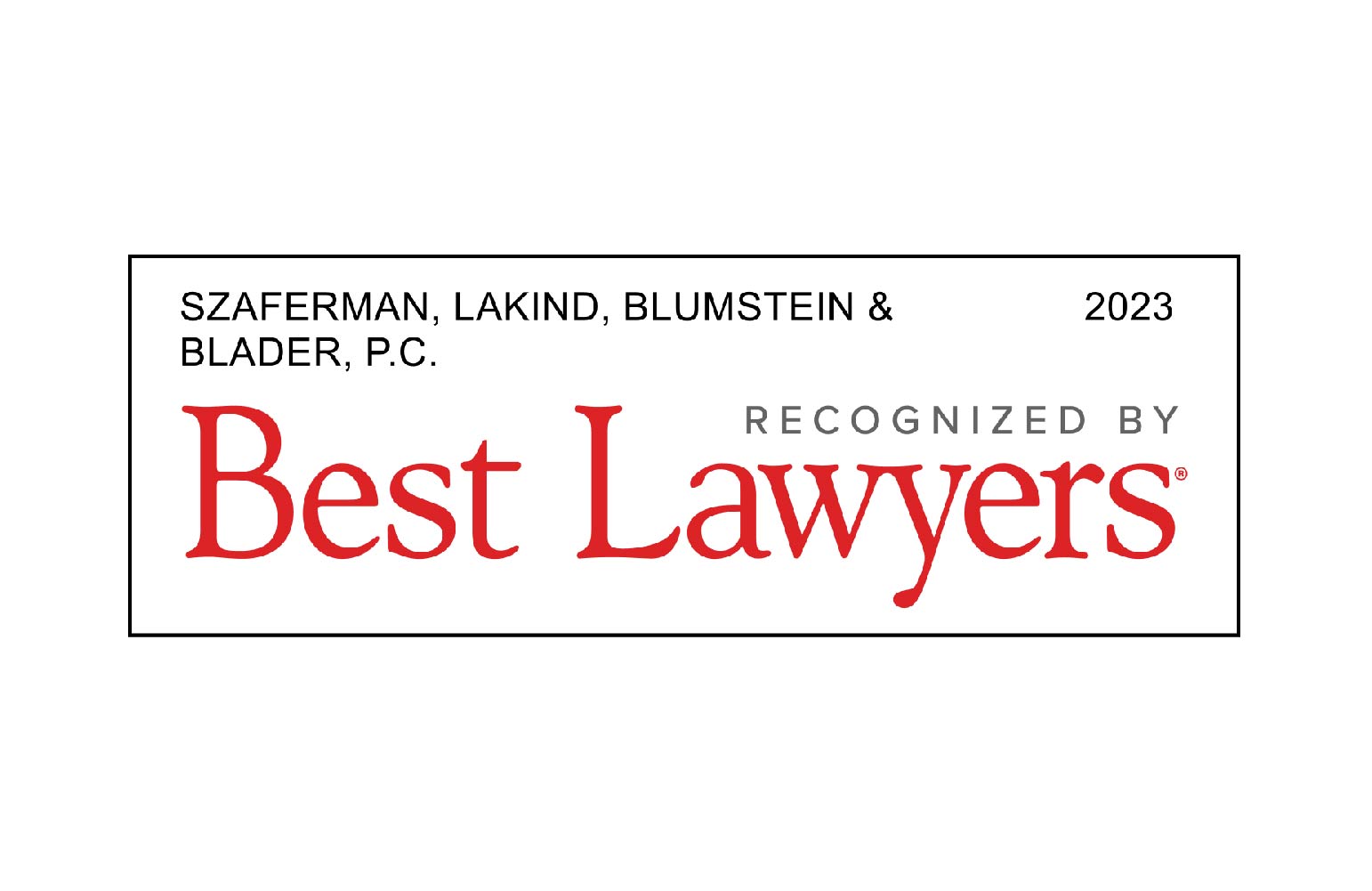 Szaferman Lakind Attorneys Included in 2023 Best Lawyers List
